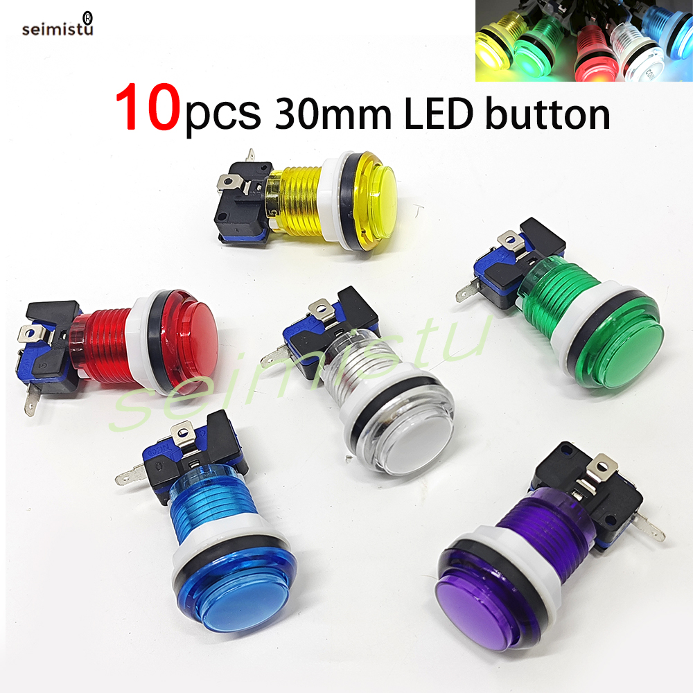 Arcade Button Pcb - 10 pcs LED Arcade Game Push