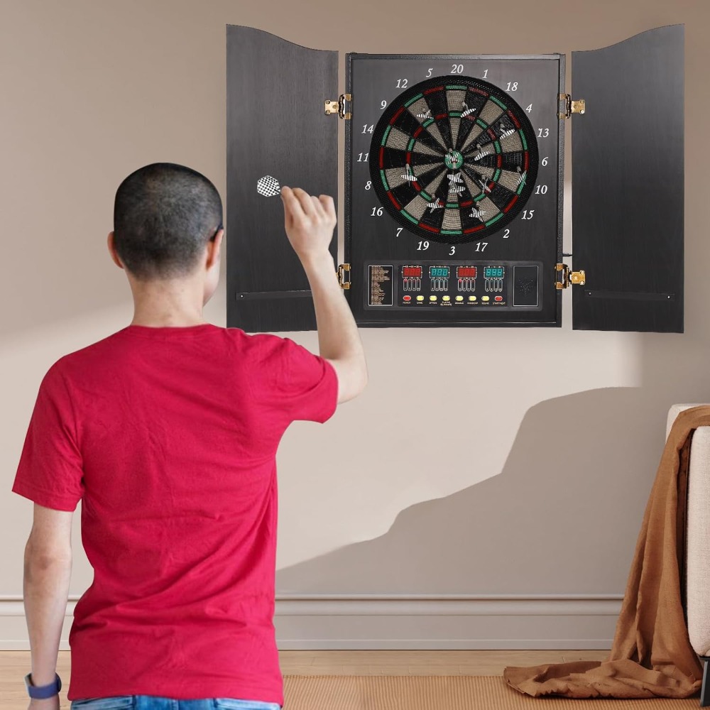 Electronic Dartboard Cabinet - Dartboard Cabinet Set Dart Board Electronic