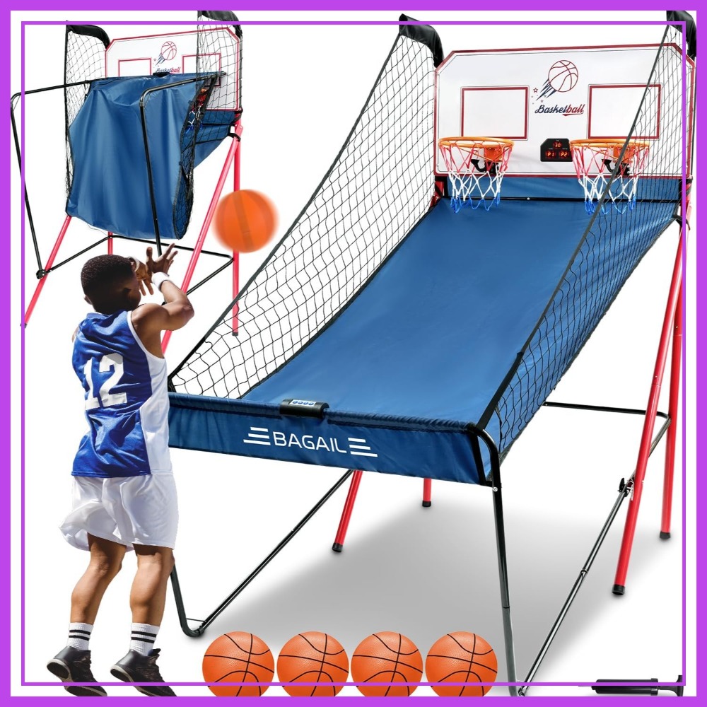 Arcade Games & Vending Llc - Electronic Basketball Arcade Game with 8