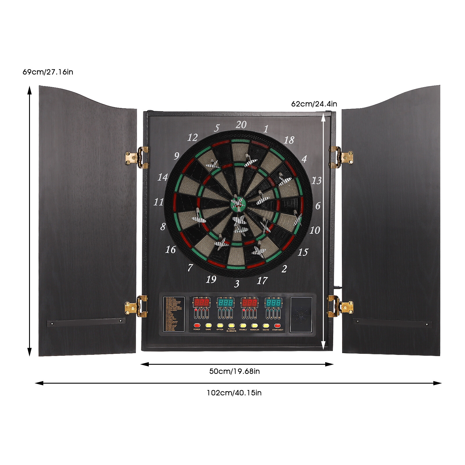 Modern Black Dartboard Cabinet - Electronic Dartboard Cabinet recension och pris