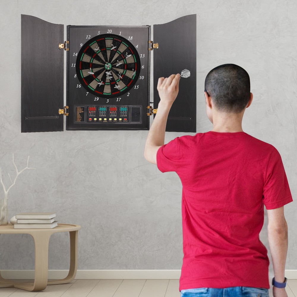Modern Black Dartboard Cabinet - Electronic Dartboard Cabinet recension och pris