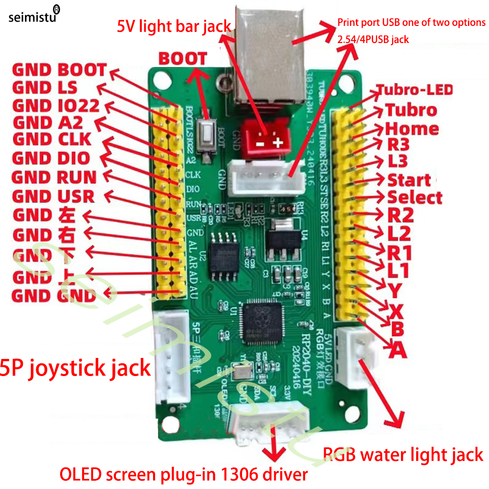 ps4 ps3 RP2040 development boa - Arcade Button Pcb recension och pris