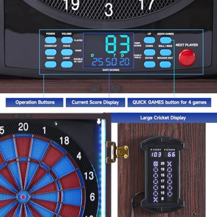 Electronic Dart Board with Cab - Electronic Dartboard Cabinet recension och pris
