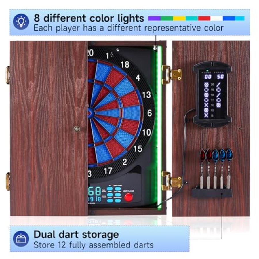 Electronic Dart Board with Cab - Electronic Dartboard Cabinet recension och pris