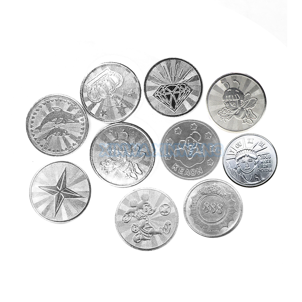 100PCS  Coins Tokens Stainless - Arcade Game Vending Machine recension och pris