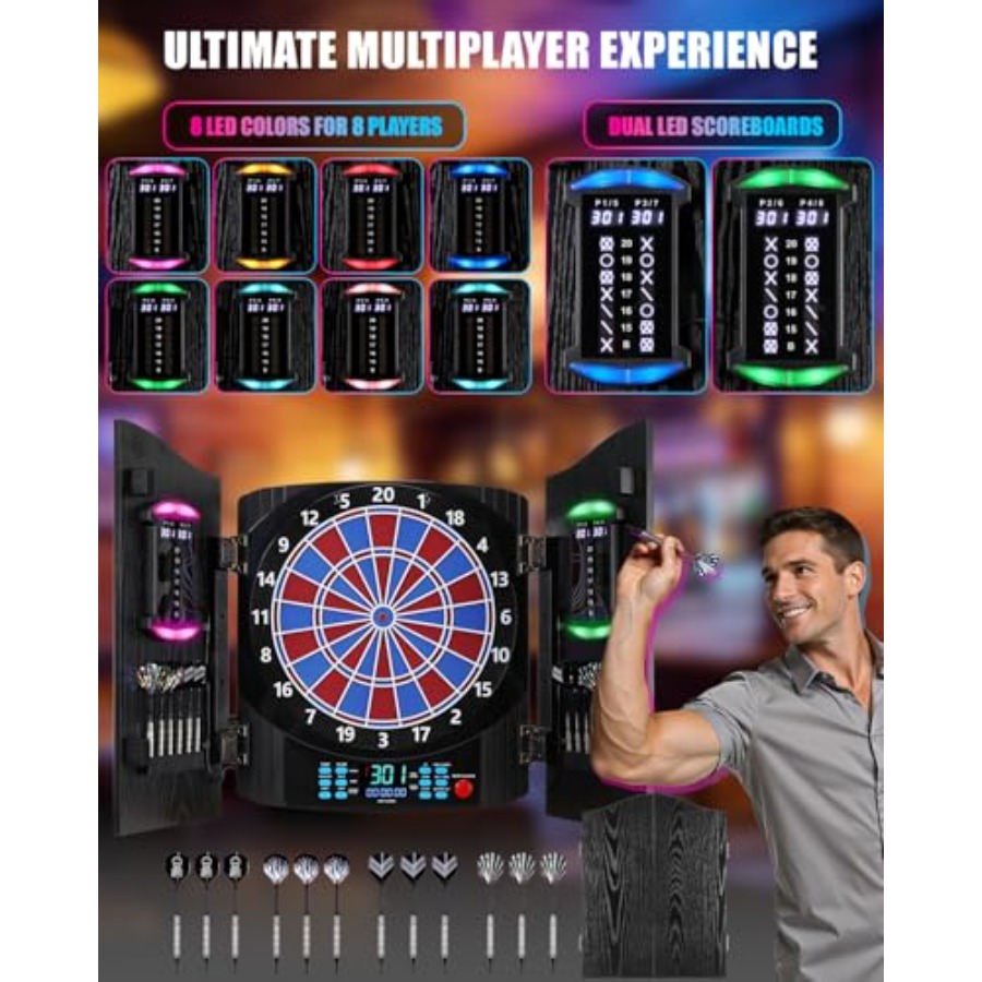 Electronic Dart Board, Electri - Electronic Dartboard Cabinet recension och pris