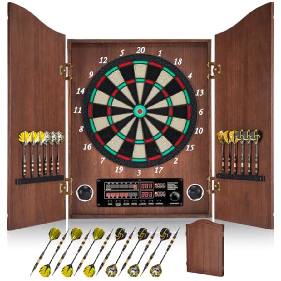 Electronic Dart Board, Decorat - Electronic Dartboard Cabinet recension och pris