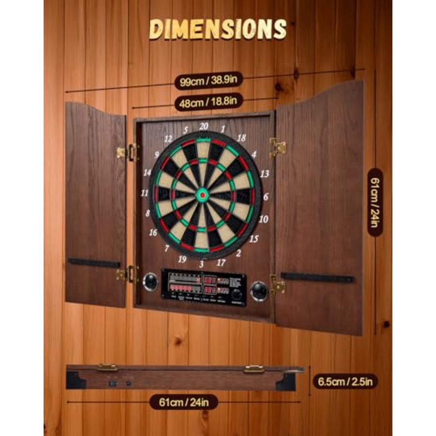 Electronic Dart Board, Decorat - Electronic Dartboard Cabinet recension och pris