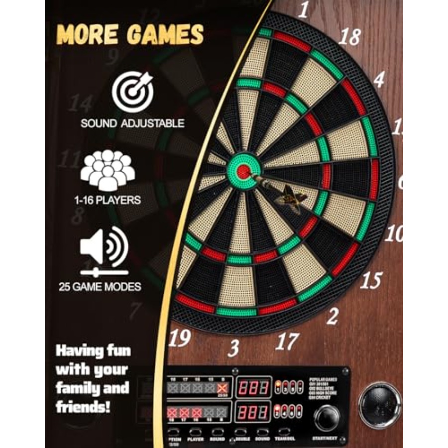 Electronic Dart Board, Decorat - Electronic Dartboard Cabinet recension och pris